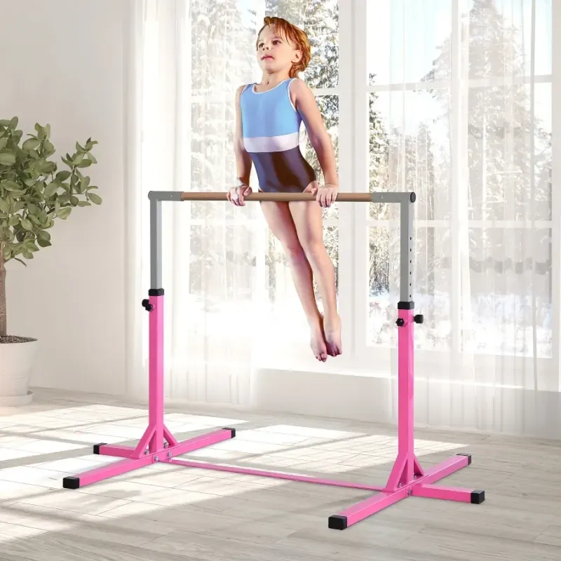 Kids' Height-Adjustable Gymnastics Kip Bar - Pink