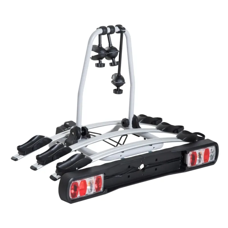 3-Bike Rear-Mounted Cycle Carrier with Integrated Taillights - 45kg Capacity