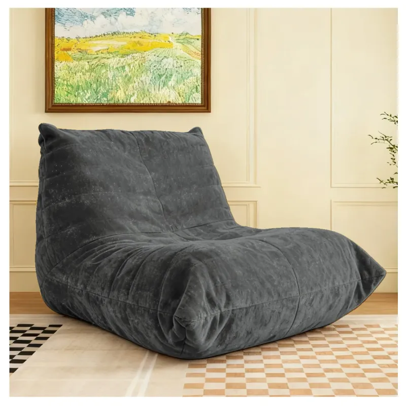 Luxury Chenille Ergonomic Bean Bag Chair with Full Body Support