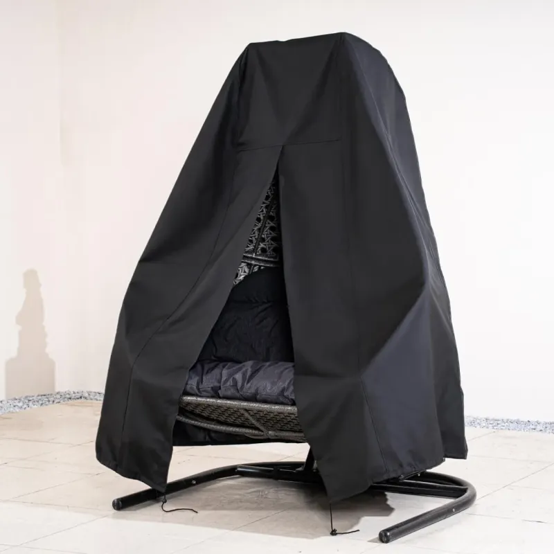 Heavy Duty Waterproof Egg Chair & Pod Chair Cover - Black, 200cm x 230cm
