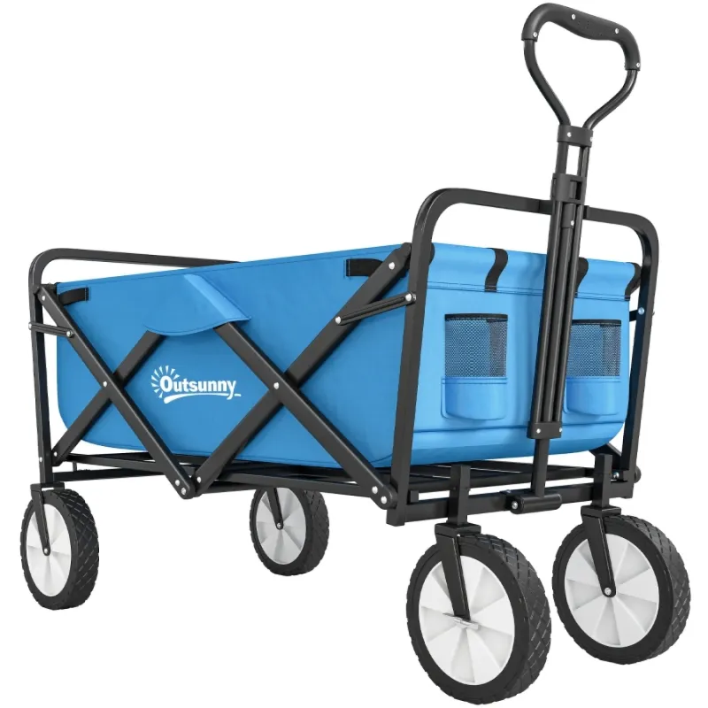 90L Folding Festival Trolley - Heavy Duty Portable Garden and Camping Cart