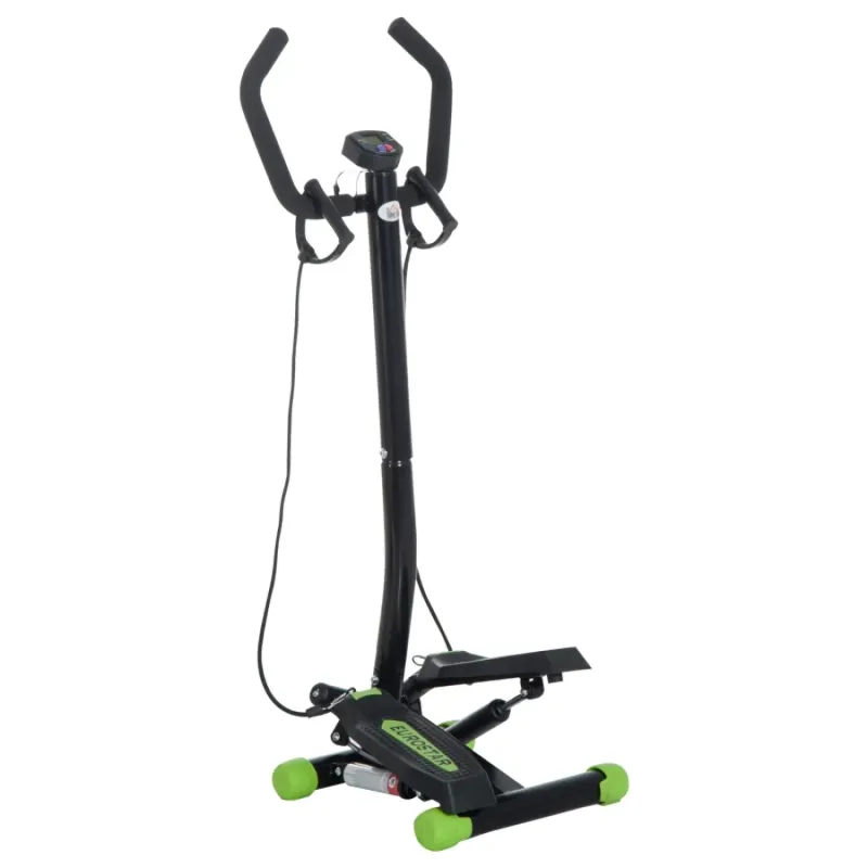  Twister Stepper Machine with Handlebar, Resistance Bands and LCD Display