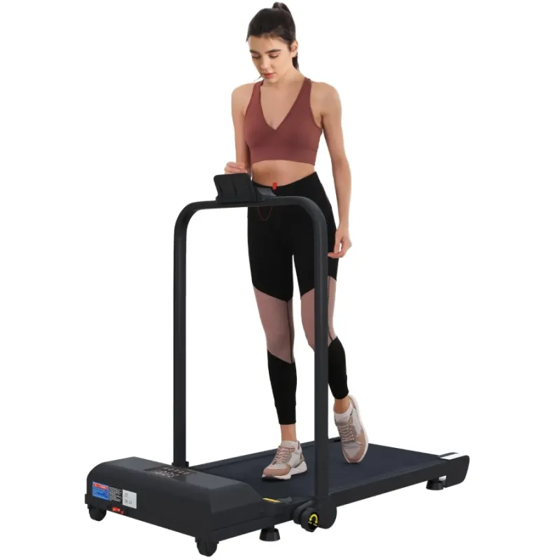 2-in-1 Folding Walking Pad and Treadmill - 2.0HP Under Desk Fitness Machine with Remote Control