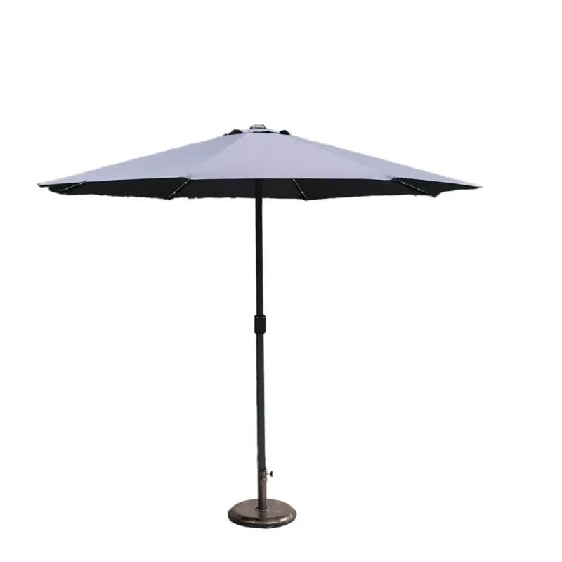 LED Garden Parasol with Crank Handle and Weather-Resistant Canopy
