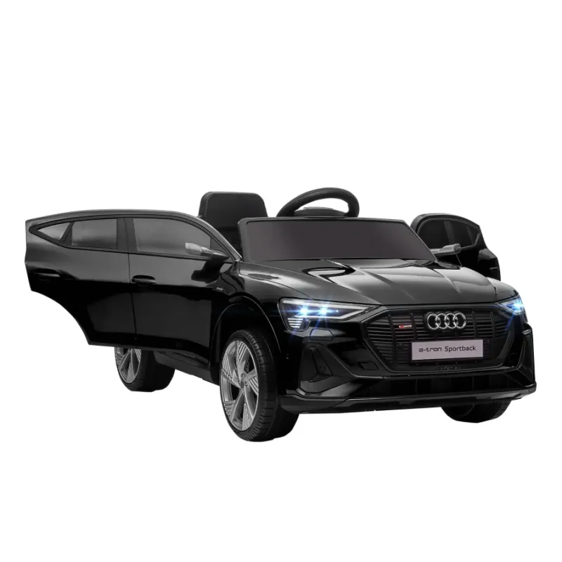 Audi E-tron Licensed 12V Kids' Electric Ride On Car with Remote Control - Black