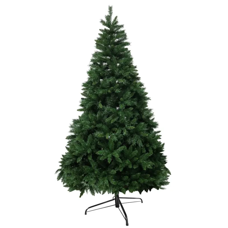 Pre-Lit Artificial Christmas Tree with Multicolour LED Lights & Metal Stand