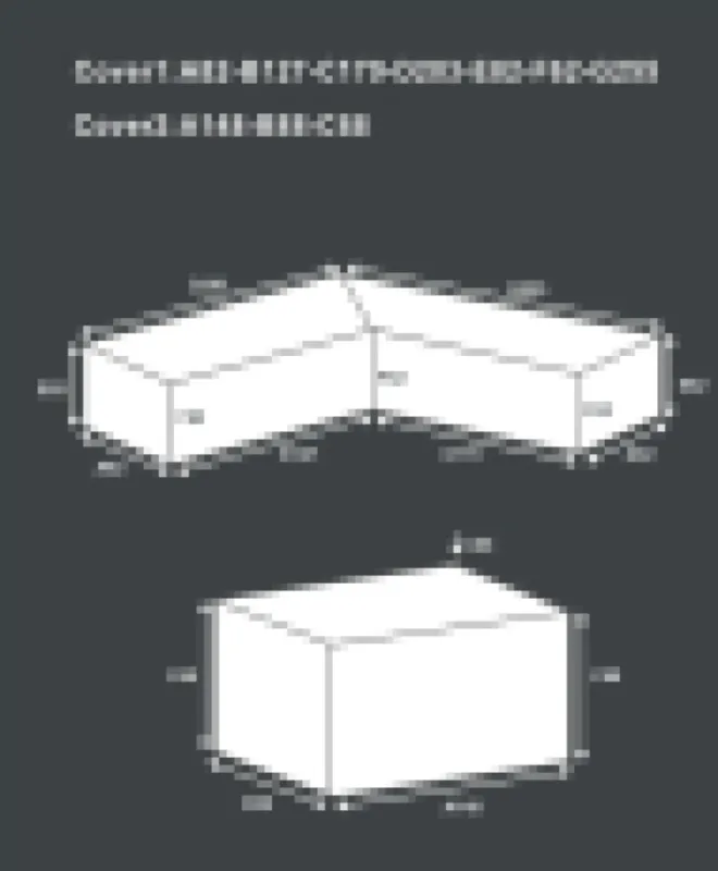 Heavy Duty Waterproof Garden Furniture Cover - 129 x 129 x 73 cm - Black