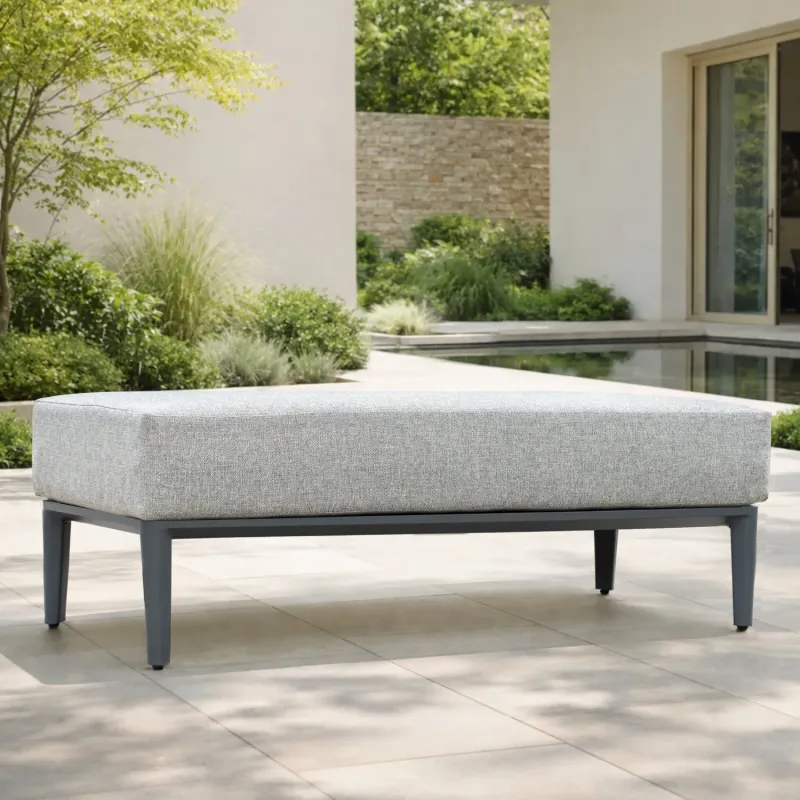Aurel Aluminium Modular Outdoor Bench Ottoman
