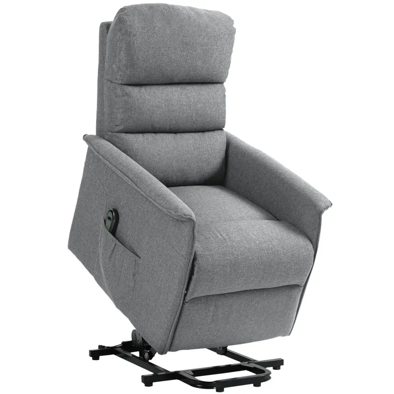 Electric Rise and Recline Armchair with 45° Lift Assistance - Grey