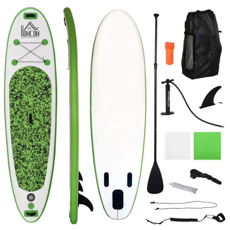 10ft Inflatable Stand Up Paddle Board Set with Adjustable Paddle, Pump and Carry Bag