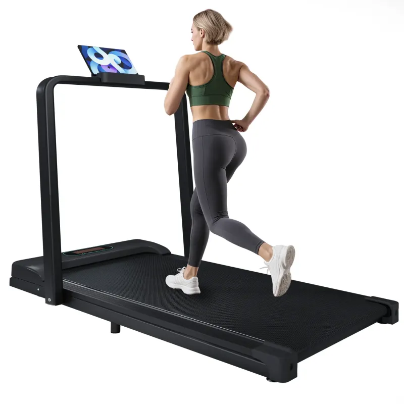 2-in-1 Folding Under Desk Treadmill - Portable Walking Pad with Bluetooth Speaker & Remote Control